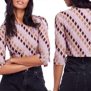 NWT Free People Magic Carpet Mauve Purple Crop Top